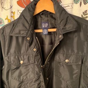 Gap Women’s Lined Nylon Jacket - Black Medium